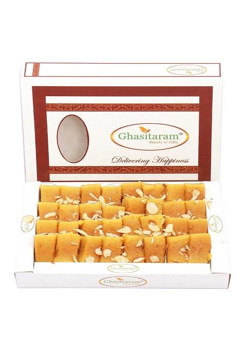 Ghasitaram Rakhi Dryfruits- Orange Dryfruit Box 200 Gms With
