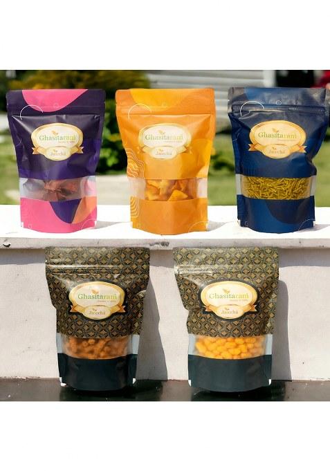 Ghasitaram Namkeen-Best Of 5 Roasted Namkeen Pouches