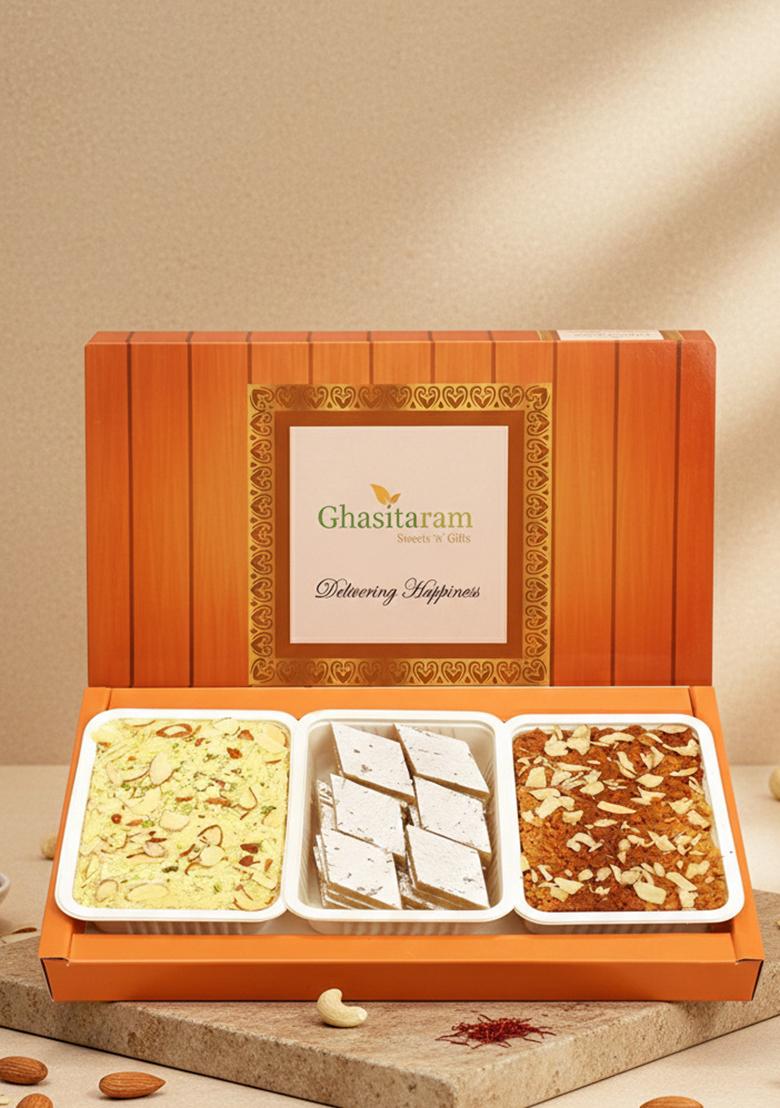 Ghasitaram Kaju Katli, Milk Cake And Soan Papdi