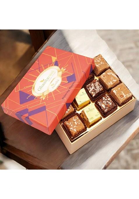 Ghasitaram Best Indian Sweets For Diwali-Diwali Gifts-Ghasitaram Special Barfis Box 12 Pcs In A Premium