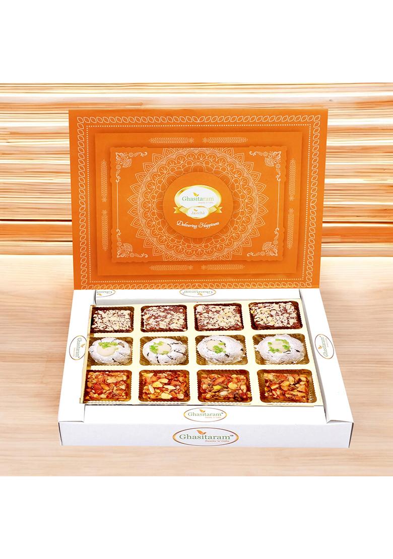 Ghasitaram Best Indian Sweets For Diwali-Diwali Gifts-Assorted Dryfruit In White Box