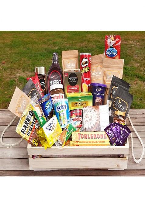 Ghasitaram Jumbo Wooden Basket Hamper Of 40 Goodies