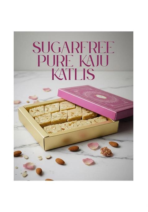 Ghasitaram Corporate Gifts-Sugarfree Pure Kaju Katlis Box 200 Gms