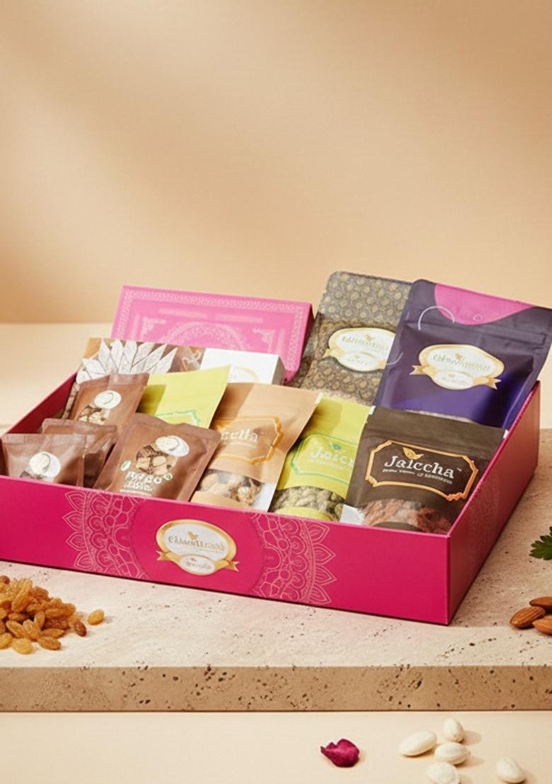 Ghasitaram Corporate Gifts-Ghasitaram Big Hamper Basket Of 13 Goodies