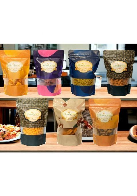 Ghasitaram Holi Sweets| Hampers| Gifts Namkeen-Best Of 7 Roasted Namkeen Pouches