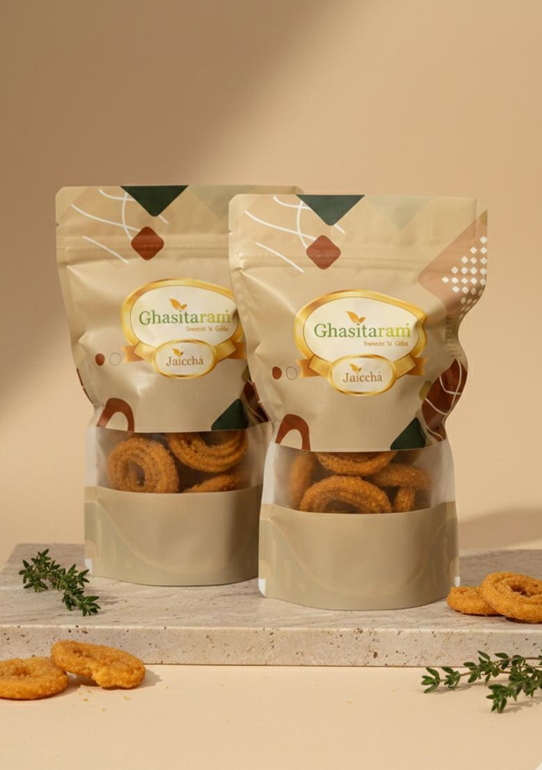 Ghasitaram Holi Sweets| Hampers| Gifts Namkeen-Bhajani Chakli And Moong Pouches