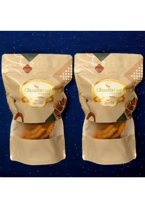 Ghasitaram Holi Sweets| Hampers| Gifts Namkeen-Bhajani Chakli And Moong Pouches