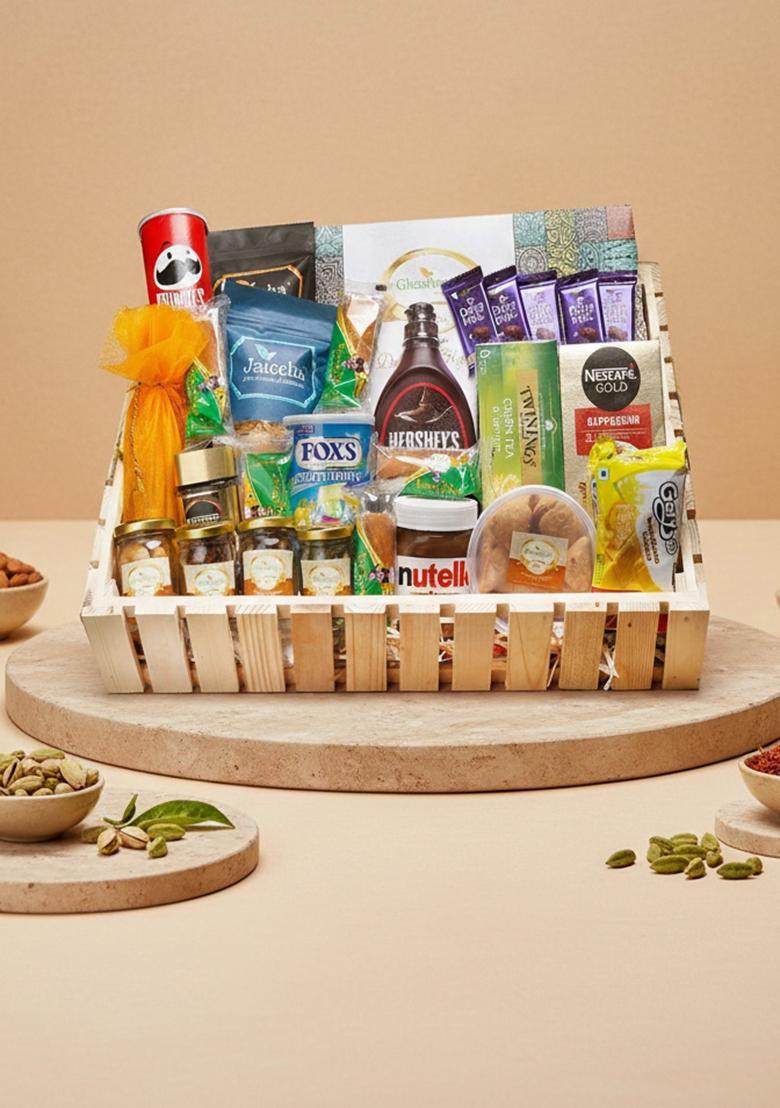 Ghasitaram Holi Sweets| Hampers| Gifts Jumbo Basket Of 27 Goodies