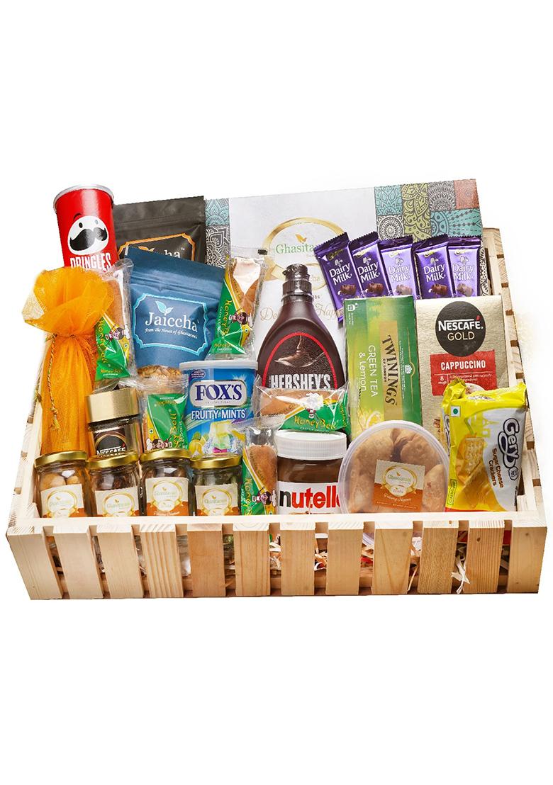 Ghasitaram Holi Sweets| Hampers| Gifts Jumbo Basket Of 27 Goodies