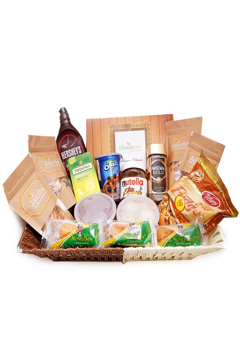 Ghasitaram For India Delivery Only-Holi Sweets| Holi Hampers| Gifts-Big Basket Of 25 Goodies With Gujiyas