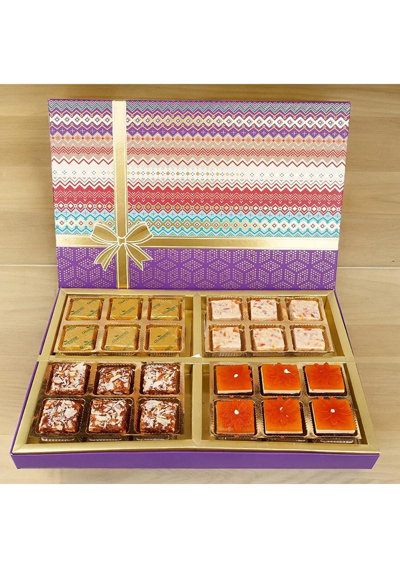 Ghasitaram Unique Diwali Gifts-Diwali Dryfruits-Fruit N Nut Assorted 24 Bites Box