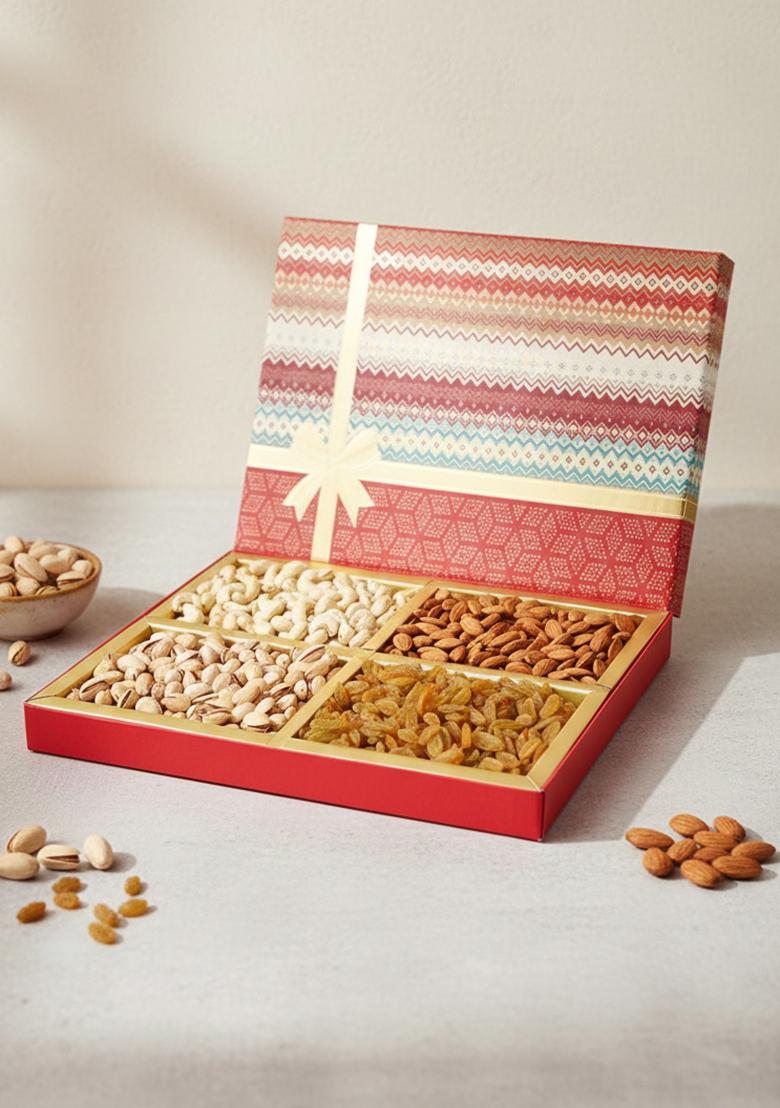 Ghasitaram Unique Diwali Gifts-Diwali Dryfruits-Fruit N Nut Dryfruit Box 1000 Gms