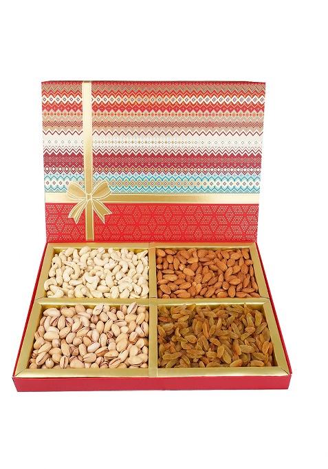 Ghasitaram Unique Diwali Gifts-Diwali Dryfruits-Fruit N Nut Dryfruit Box 1000 Gms