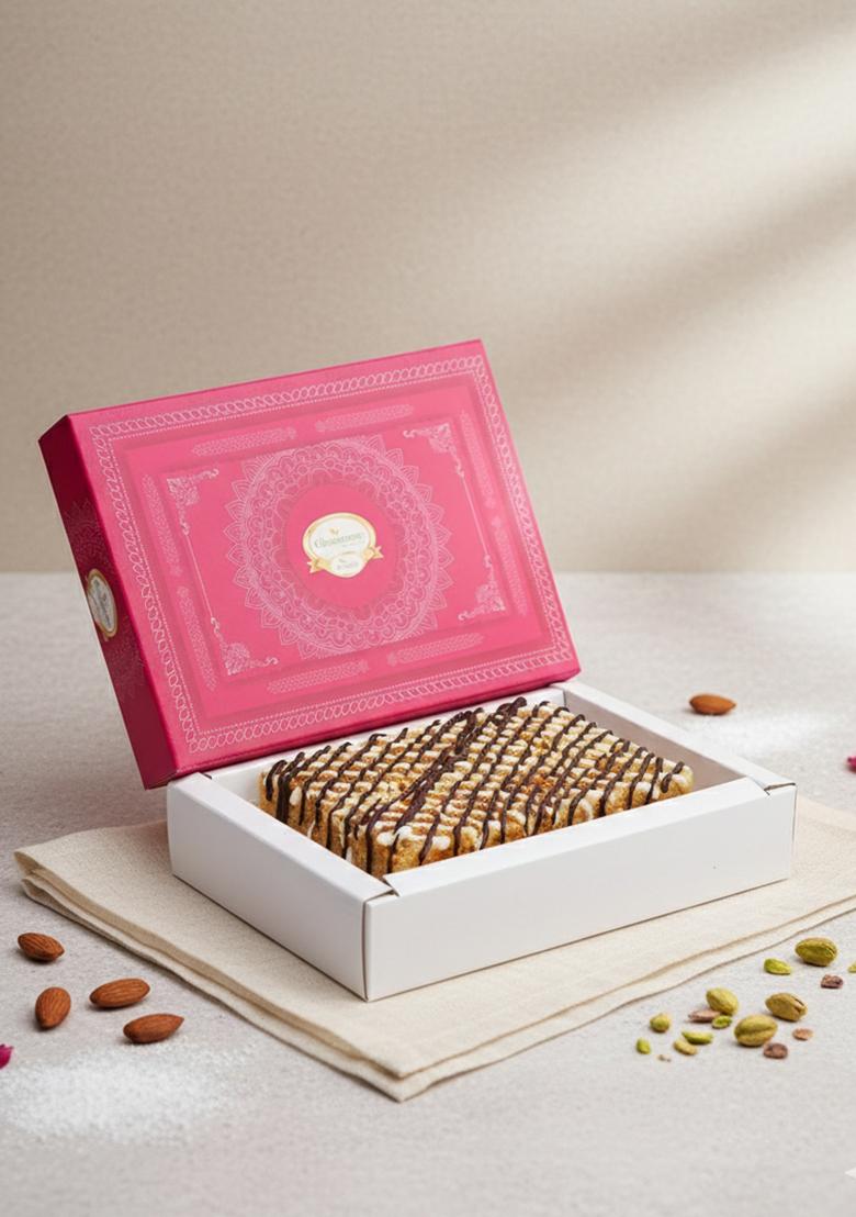 Ghasitaram Delicious Milk Cake With Chocolate