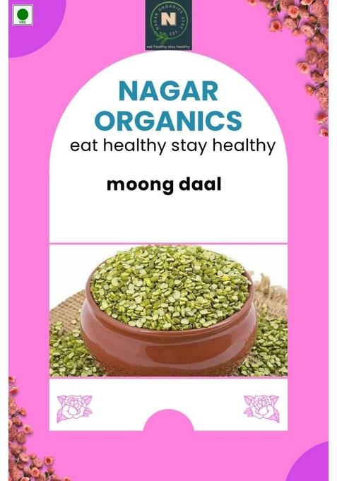 Nagar Organics Unpolished Moong Daal (Chilka) 1 Kg