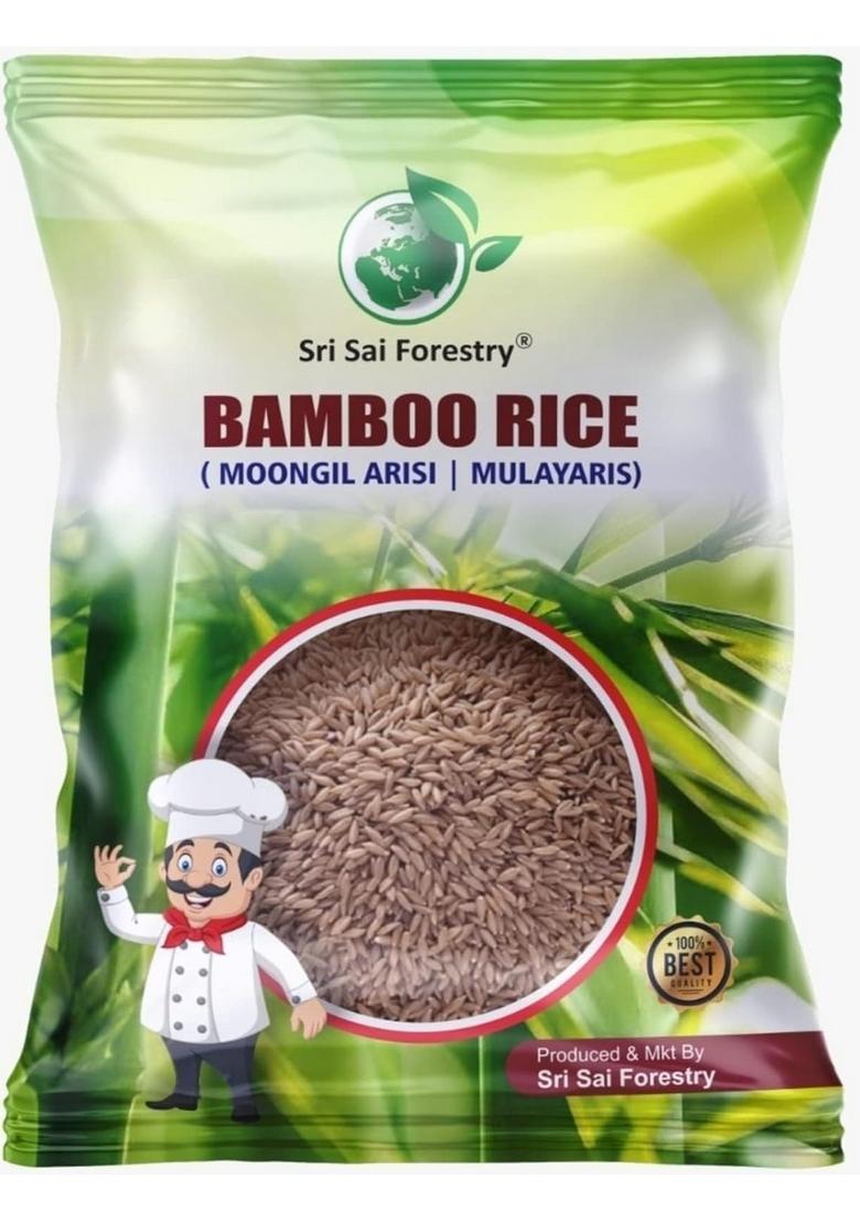 Sri Sai Forestry Bamboo Rice, Unpolished Brown Small Grain, 1 Kg