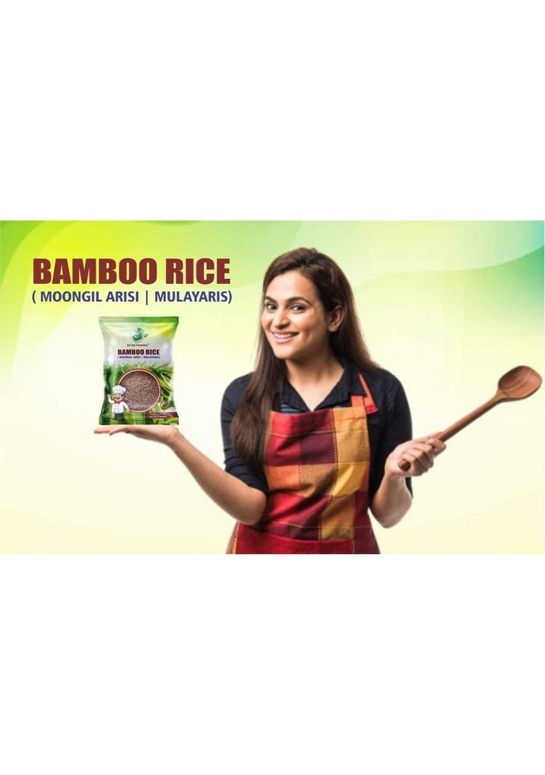 Sri Sai Forestry Bamboo Rice, Unpolished Brown Small Grain, 1 Kg