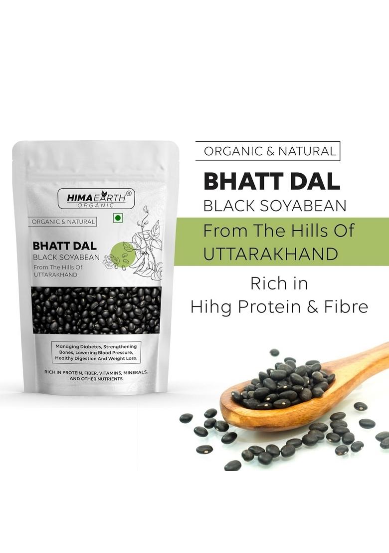 Himaearth Organic | Bhatt Ki Dal Black Soybean 500Gm Ancient Grain From Uttarakhand High Fiber And Protein Rich In Antioxidants Soyabean