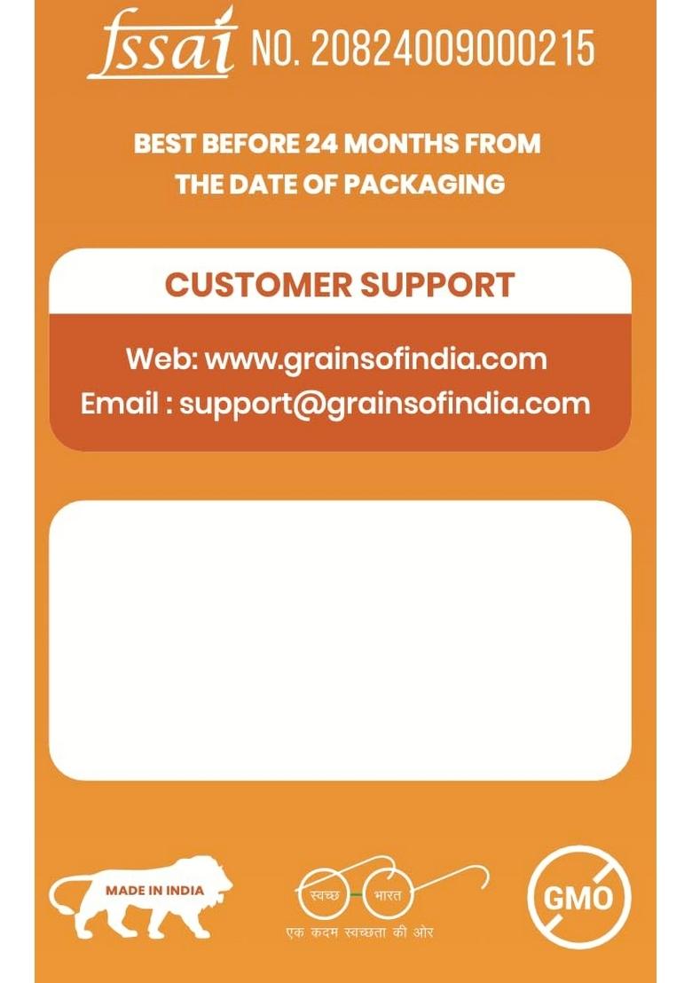 Grains Of India Biryani Basmati Rice| 1Kg| Extra Long| Natural Aroma| Unpolished