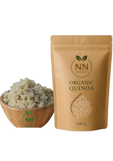 Nnorganic Quinoa Seeds 500G | Raw Healthy Super Food Glutenfree Saponin Free High Protein & Fiber Diet 100% Wholegrain Cereal Quinoa, Natural Whole Grain 500Gm