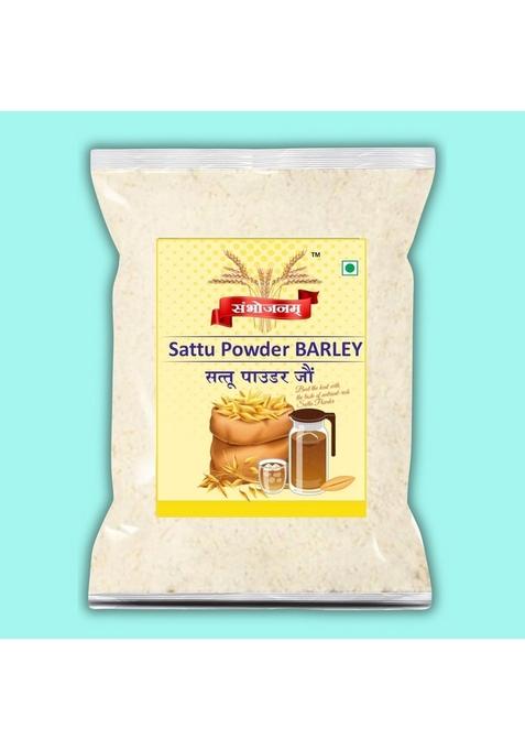 Sambhojanam Barley/Jau Sattu Atta-400 Gm| Cold Press Jau Ka Powder Refreshing Health Drink| Sattoo Roasted Barley Flour Stone Grounded For Ultimate Nutrition| Bhuna Gluten Free Power Premix With Its Cooling Properties (400 Gm, 1)