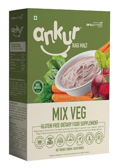 Ankur Mix Veg Ragi Malt With Sugar Nachani Satva 200 Gm