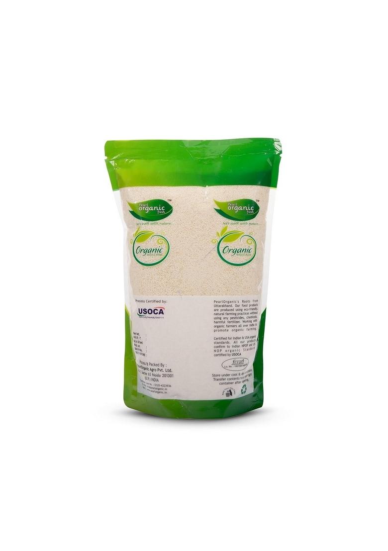 Pearl Organic Fresh Pure & Sure Rava/Suji/Sooji (1 Kg) | 100% Certified Sooji Hygienically Processed, Natural No Additives, Preservatives, Healthy Suji For Cooking
