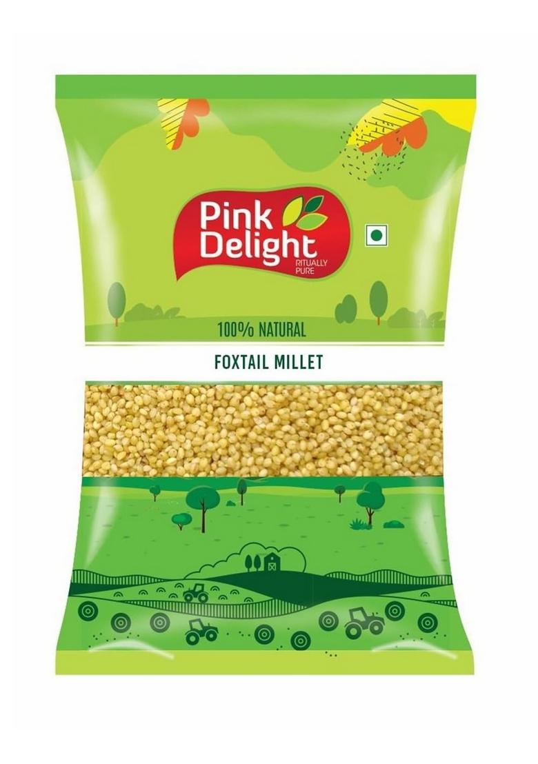 Pink Delight Foxtail Millet, 400 Gm | Unpolished Natural Grains