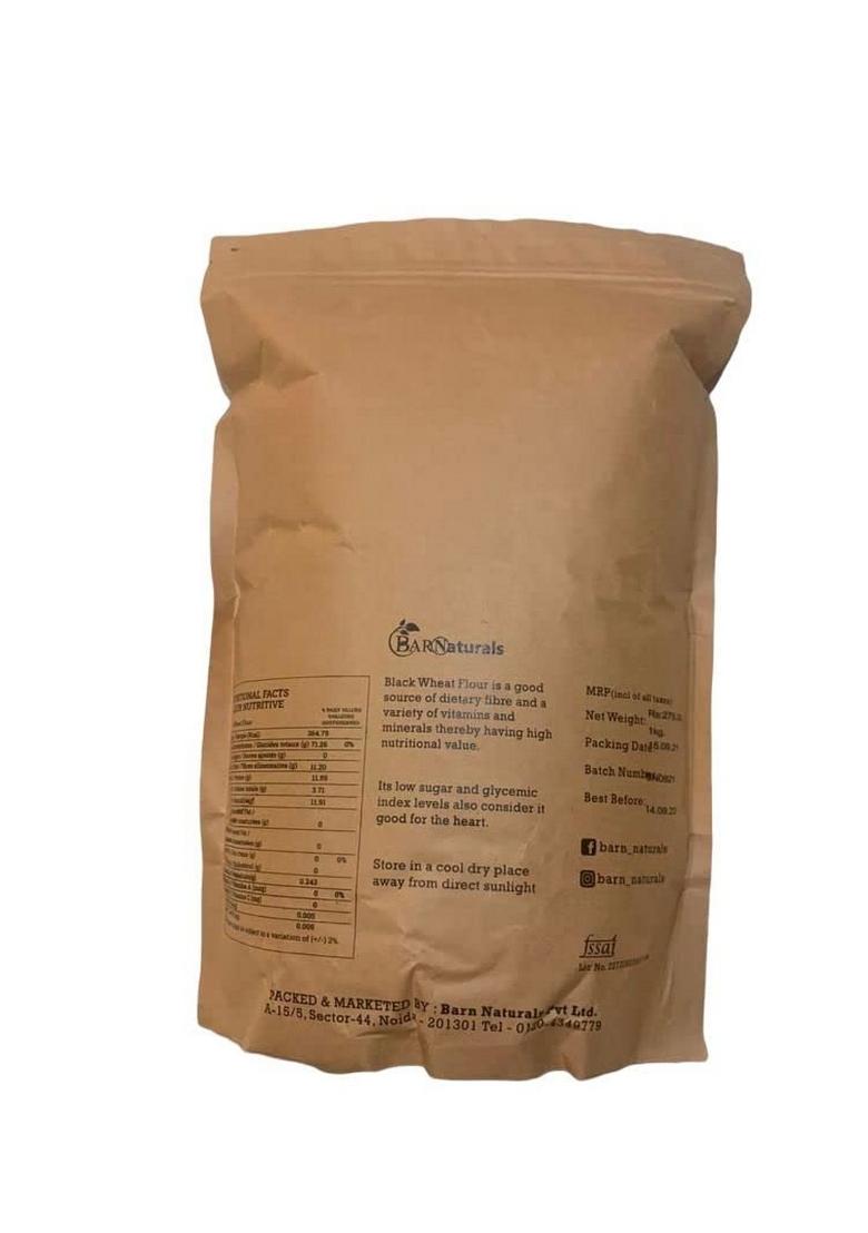 Barnaturals Black Wheat Flour 1 Kg Rich In Micro-Nutrients | No Preservatives High Protein Fiber Food