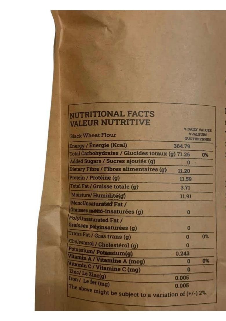 Barnaturals Black Wheat Flour 1 Kg Rich In Micro-Nutrients | No Preservatives High Protein Fiber Food