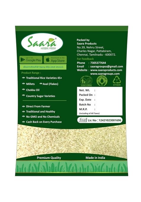 Saara Herbal Fresh Organic Sivan Samba Biriyani (Boiled) Rice 950G | Hand Pounded Traditional