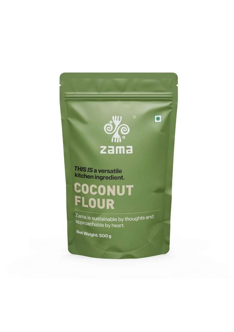 Zama Organics Coconut Flour 500G | Non-Gmo Gluten-Free Keto-Friendly Paleo Great For Baking And Cooking - Indya