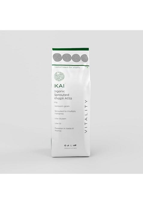 Ikai Organic Sprouted Khapli Atta 900G | Stone-Grounded Emmer Wheat Flour Ancient Whole Grain High Fiber & Protein Easy To Digest Ideal For Soft Rotis Parathas