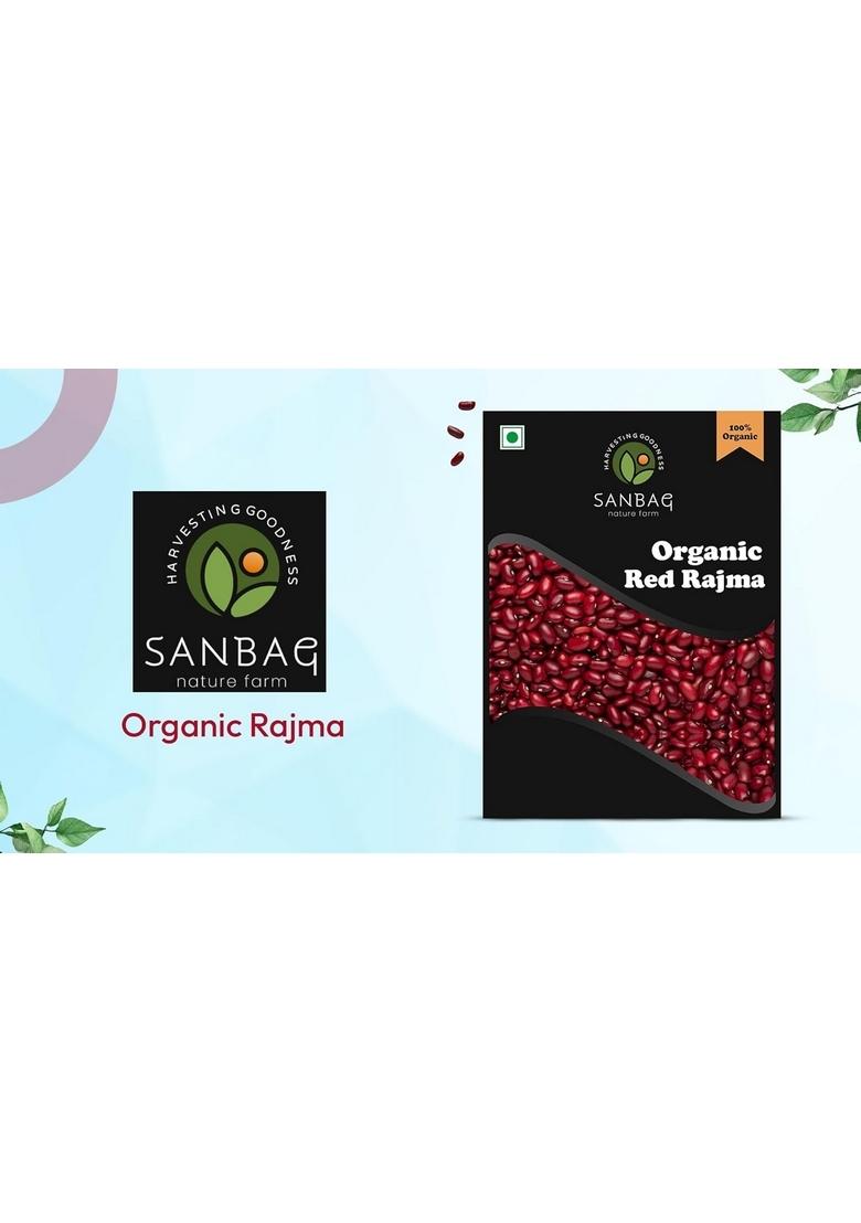Sanbag Nature Farm Organic Red Rajma 1Kg,Unpolished,Kidney Beans, No Preservatives, Pesticide Free