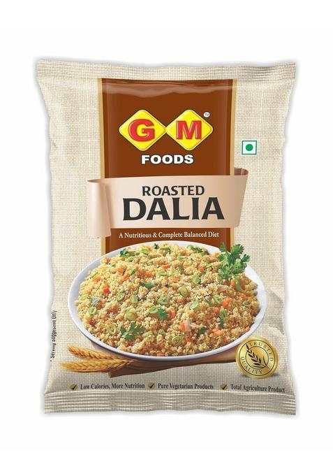 Gm Foods Roasted Dalia 500G (Pack Of 2) | Daliya/Broken Wheat Quick & Instant Healthy Meal For Breakfast High In Fiber, Protein Nutrients Easy To Cook No Added Colours Preservatives