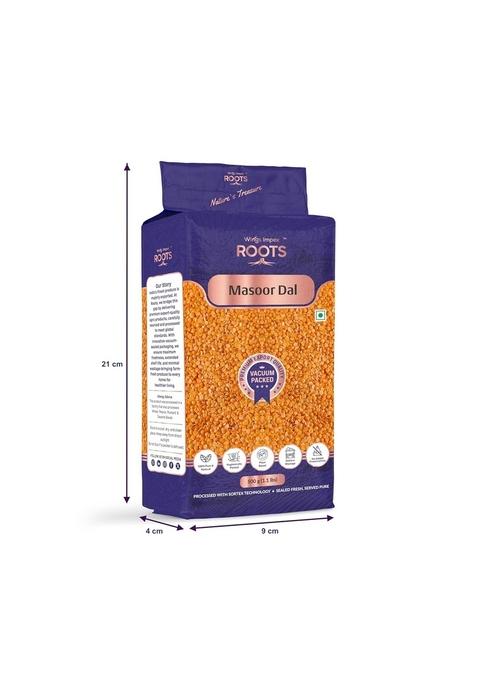 Wings Impex Roots Masoor Dal 500 Gram | Premium Export Quality Protein & Fiber Rich Hygienically Packed For Freshness Authentic Taste