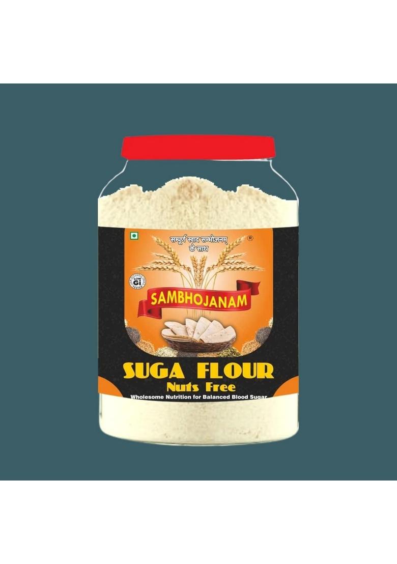 Sambhojanam Suga Flour(Nuts & Seeds Free-1Kg| Sugar Free Flour For Diabetic Care| Low Gi Control| Smart Choice Wholesome Nutrition Diabetics| Sampoorn Swaad Manage