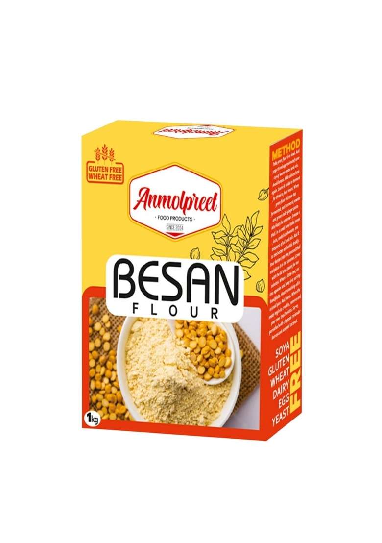 Anmolpreet Organic Besan Flour 1 Kg | Gram Gluten Free - Indya