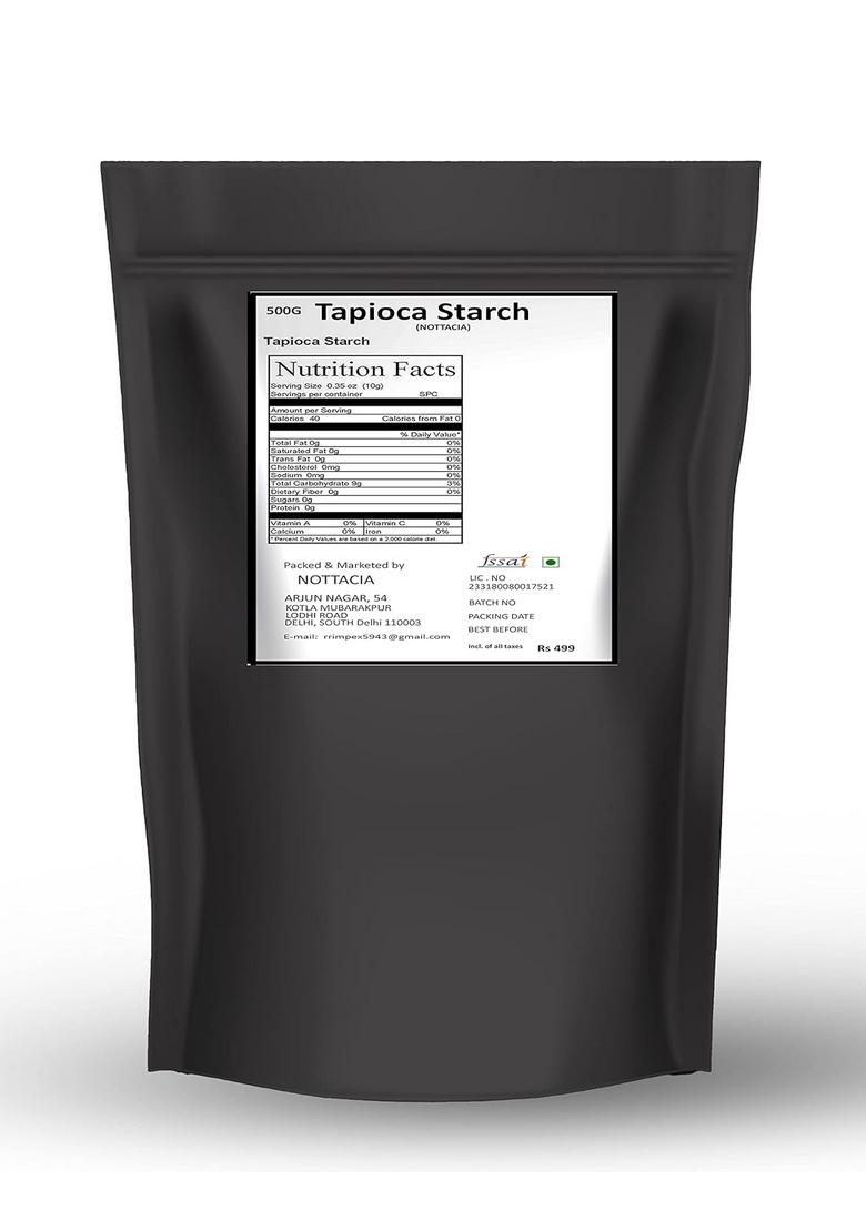 Nottacia Gluten Free Tapioca Starch ! Sabudana Atta 100% Organic Food For Fasting Keto Diet Plan !,500Gm