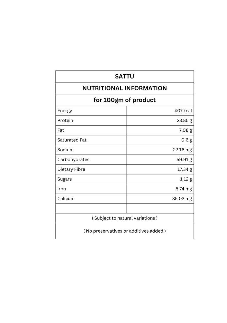Ikai Organic Sattu 450G | Protein & Fiber Rich Roasted Gram Flour Nutritious Energizing Superfood Ideal For Drink, Paratha, Litti And Baking - Indya