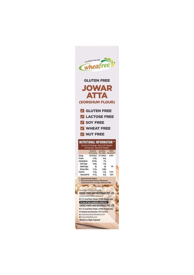 Wheafree Gluten Free Jowar Atta, Multigrain Flour & Besan Combo (1Kg Each) | Gluten-Free Lactose Soya Celiac-Friendly