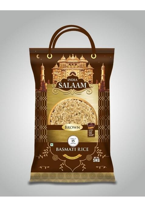 India Salaam Brown Basmati Rice – 5Kg Pack | Whole Grain, Naturally Aromatic & High In Fiber Healthy Long Grain For Diabetic Fitness Diets