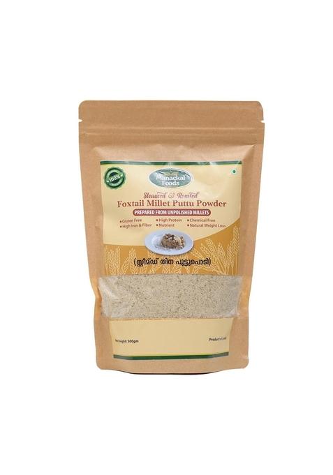 Manackal Foods Foxtail Millet Puttu Podi | Natural & Healthy Breakfast Mix Gluten-Free No Preservatives 500G