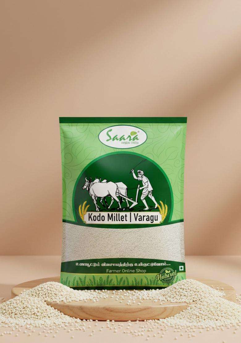 Saara Herbal Fresh Kodo Millet 450G | Varagu Rice Arikelu Harka Kodon Kodra - Indya