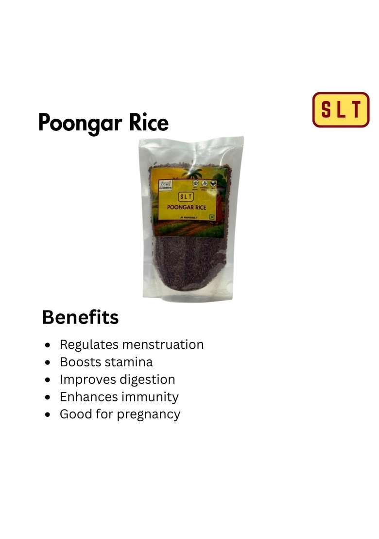 S L T – Poongar Rice 500G –Traditional Red | Naturally Grown Unpolished & Gluten-Free Rich In Iron Fibre Tamil Nadu Organic Variety - Indya
