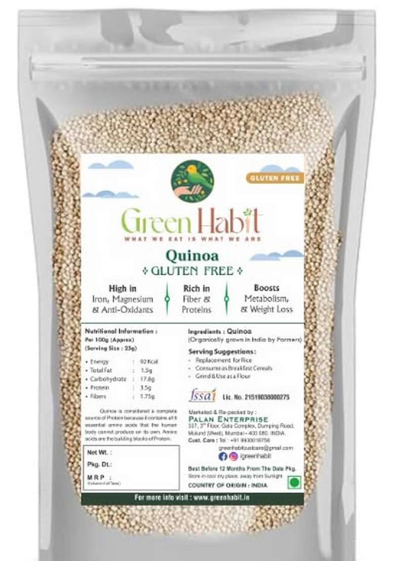 Greenhabit Organic White Quinoa Gluten Free 1Kg Pack - Indya