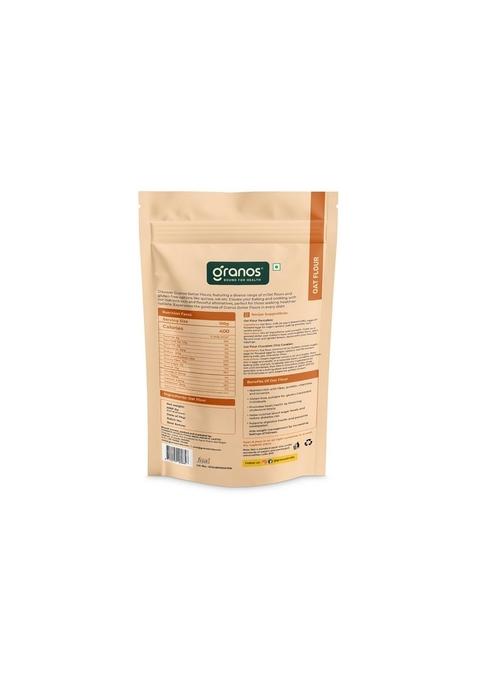 Granos Oat Flour 900G, Oats Atta Pouch, High In Protein & Fibre, Gluten Free, No Maida, Helps Weight Loss Diabetics, Artificial Preservatives Chemical 100% Whole Grain (Pack Of 1)