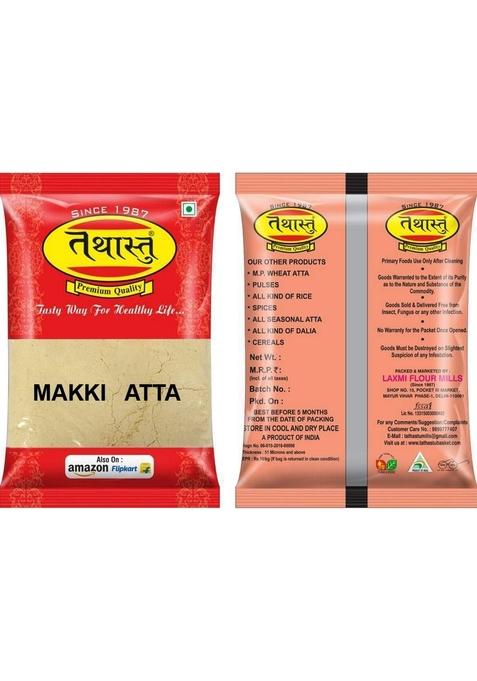 Tathastu Maize Flour|Healthy,Original Makki Atta|Gluten Free Naturally|Makka Atta Flour|Makki Atta|Makke Ka 500 Gm