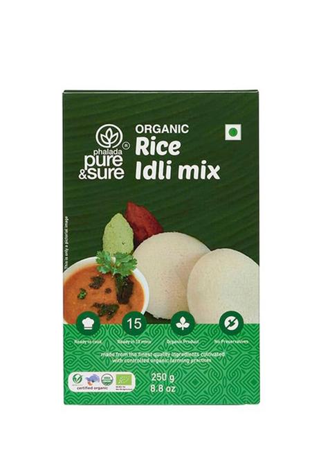 Phalada Pure & Sure Organic Rice Idli Instant Mix 250G | Ready To Cook Authentic South Indian Taste Rich In Aroma Flavors 0% Maida Chemical Preservative Free