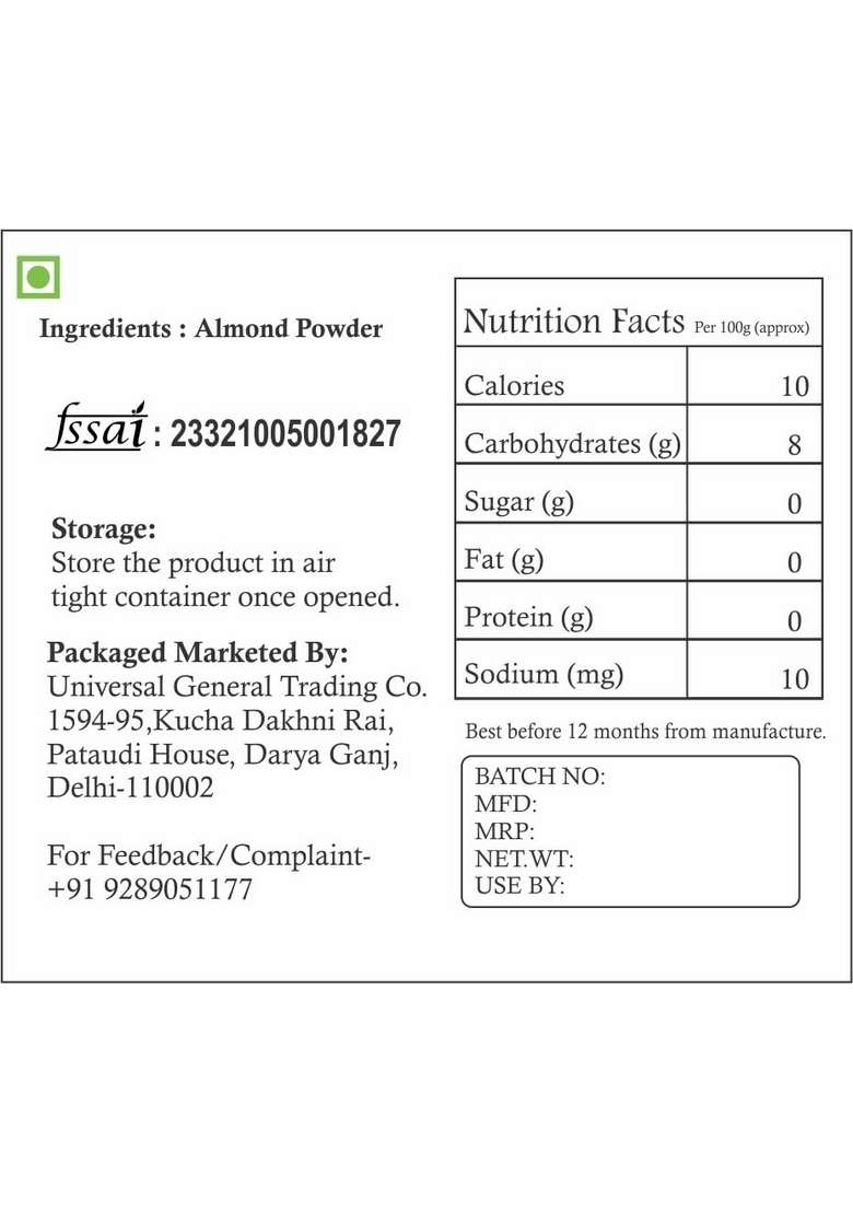 Shine Organic Californian Almond Flour 400Gm Premium Cold Pressed Badam Powder Gluten Free Grain Keto Friendly Naturally Protein Rich High Fiber Low Carb For Baking Beverages Recipes - Indya